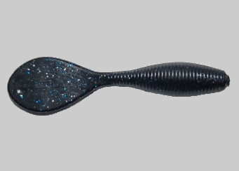 4'' Beaver Tail Grub - Midnight Mirage